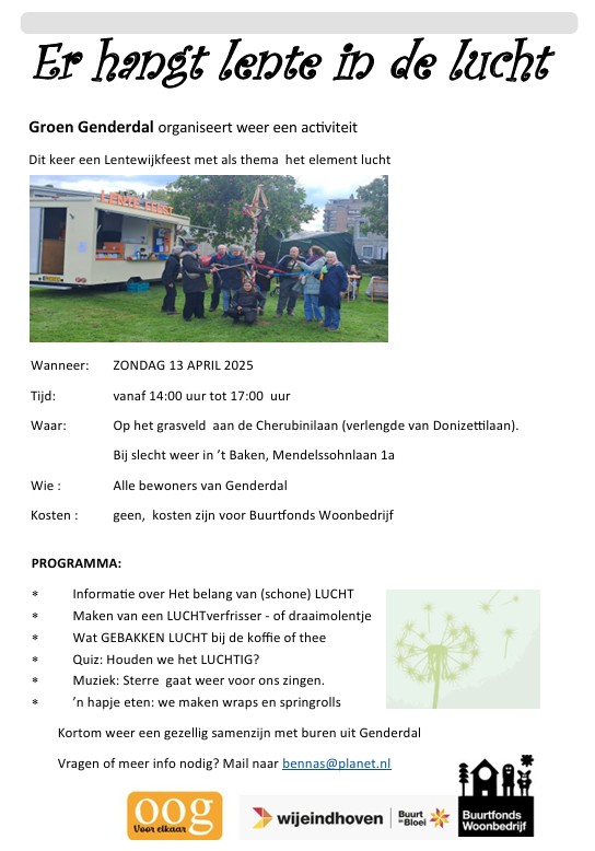 Lente wijk feest Groen Genderdal