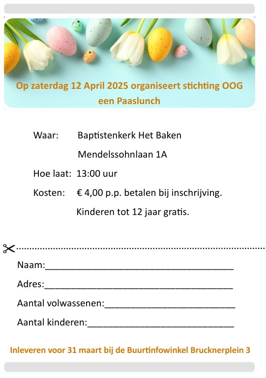 Paaslunch 12 April