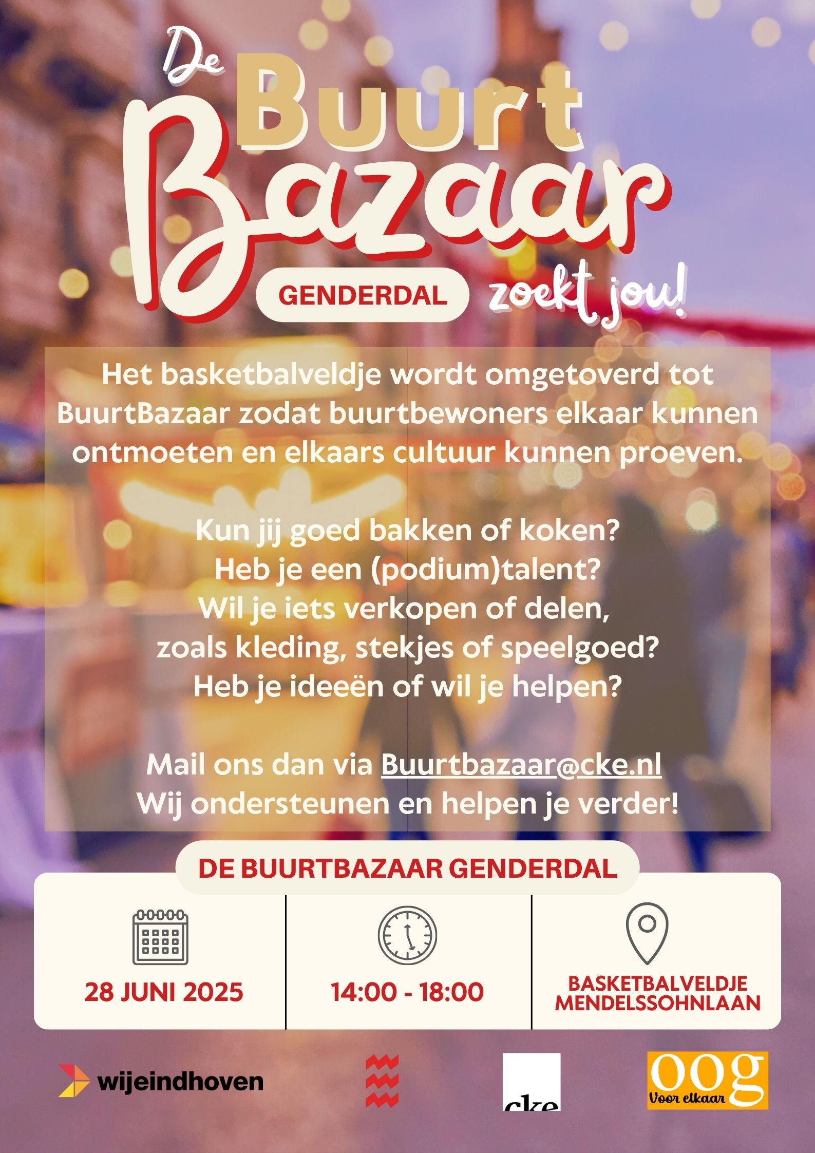 Buurtbazaar Genderda 28 Juni